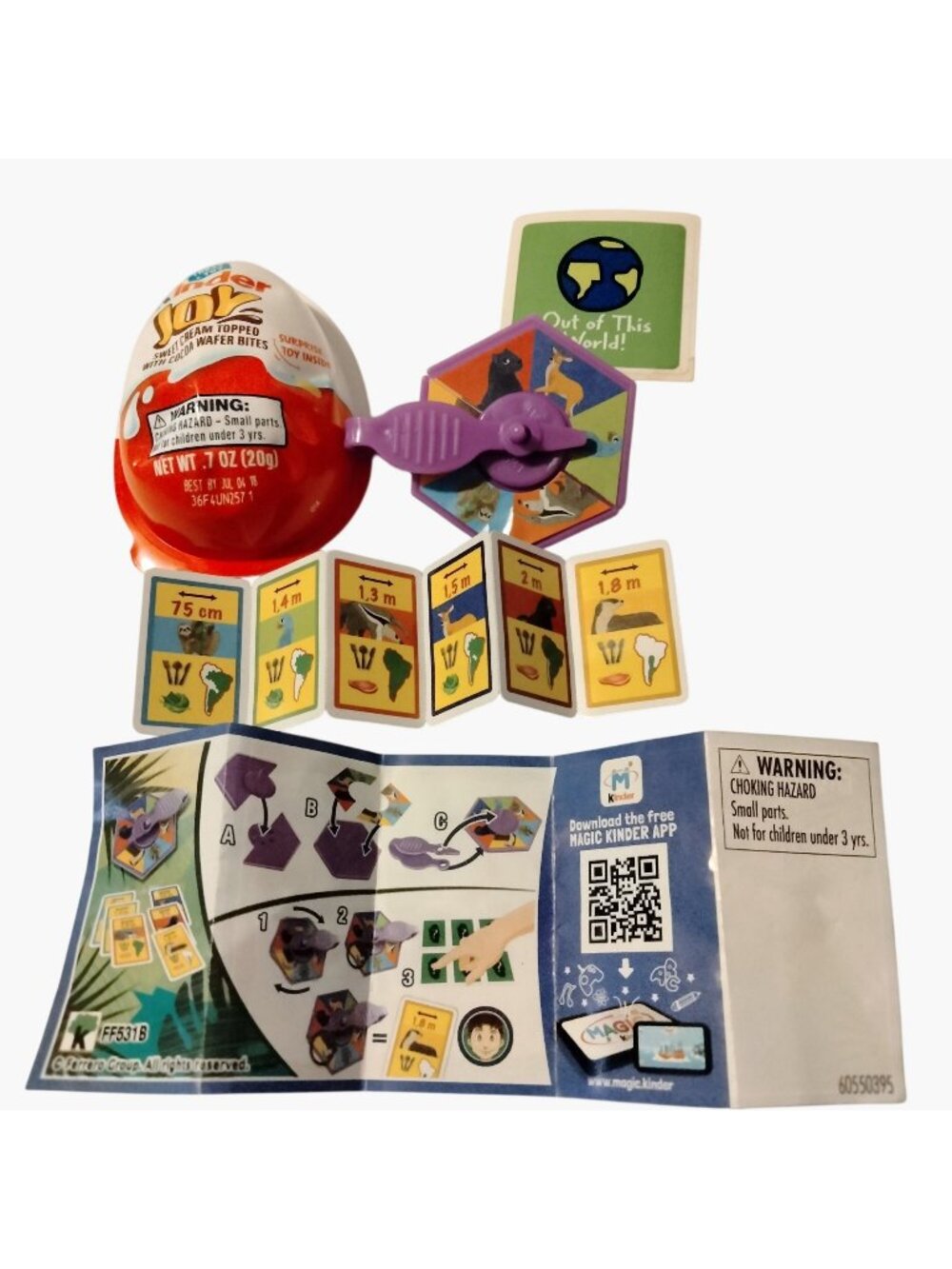 Kinder Joy Toy Animal Spinner Game Interactive Cards Educational Africa Fun